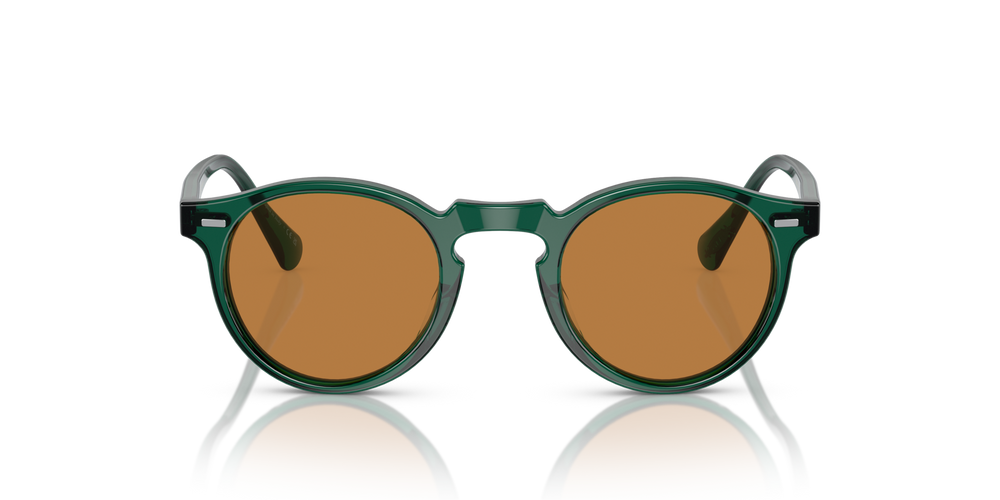 Oliver Peoples Gregory Peck Sun Limited Edition avec une monture Turquoise foncé translucide et des verres Brun - image 2