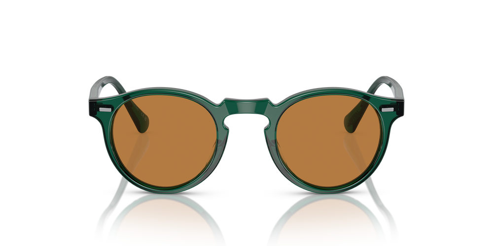 Oliver Peoples Gregory Peck Sun Limited Edition avec une monture Turquoise foncé translucide et des verres Brun - image 2