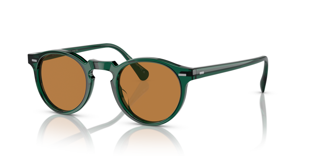 Oliver Peoples Gregory Peck Sun Limited Edition avec une monture Turquoise foncé translucide et des verres Brun - image 1