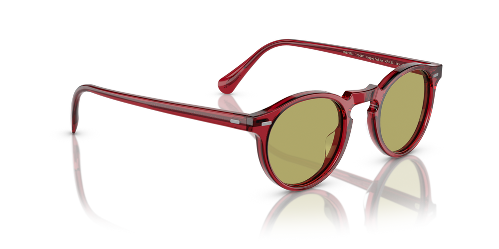 Oliver Peoples Gregory Peck Sun Limited Edition avec une monture Rouille translucide et des verres Vert - image 3