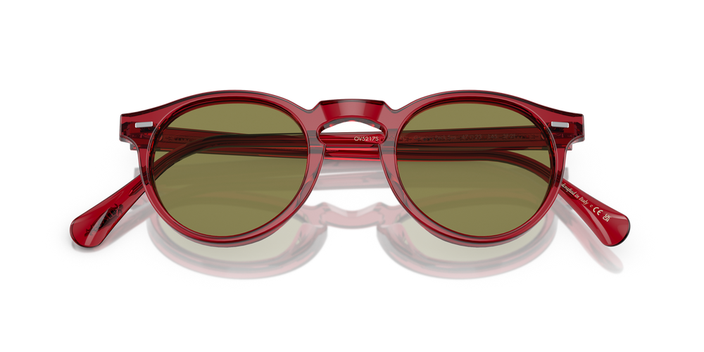 Oliver Peoples Gregory Peck Sun Limited Edition avec une monture Rouille translucide et des verres Vert - image 7