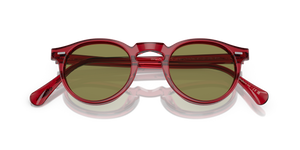 Oliver Peoples Gregory Peck Sun Limited Edition avec une monture Rouille translucide et des verres Vert - image 7