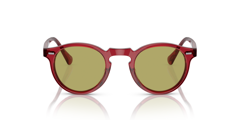 Oliver Peoples Gregory Peck Sun Limited Edition avec une monture Rouille translucide et des verres Vert - image 2