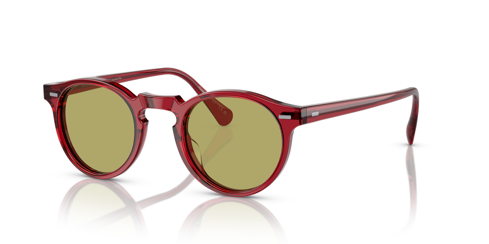 Oliver Peoples Gregory Peck Sun Limited Edition avec une monture Rouille translucide et des verres Vert - image 1