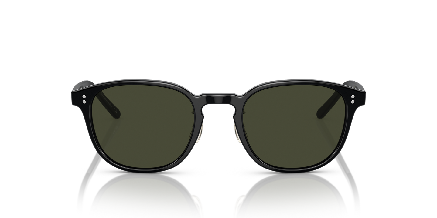 Sie Oliver Peoples Fairmont Sun-F mit Schwarz Gestell und Grün Gläsern - Bild Gläser
