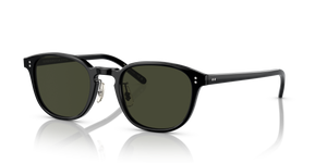 Oliver Peoples Fairmont Sun-F with ブラック frame and グリーン lenses - 画像1