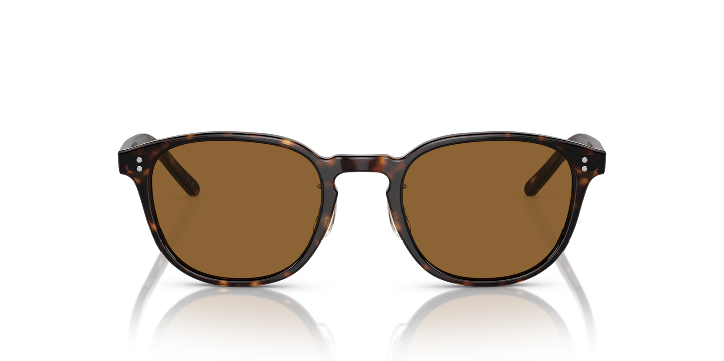 Oliver Peoples Fairmont Sun-F avec une monture 362 et des verres Brun - Image Verres