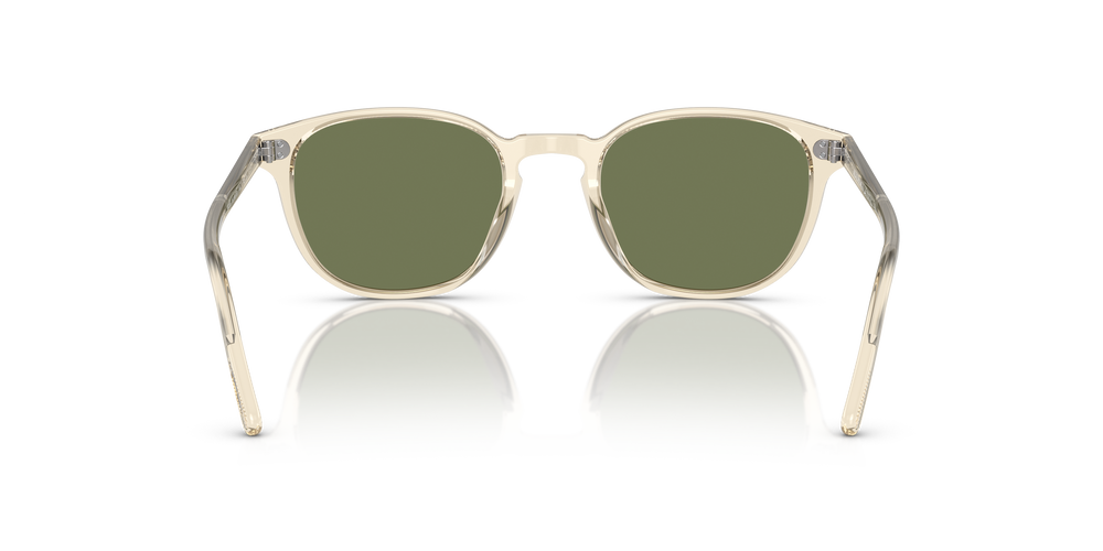 Oliver Peoples Fairmont Sun with Buff frame and Green lenses