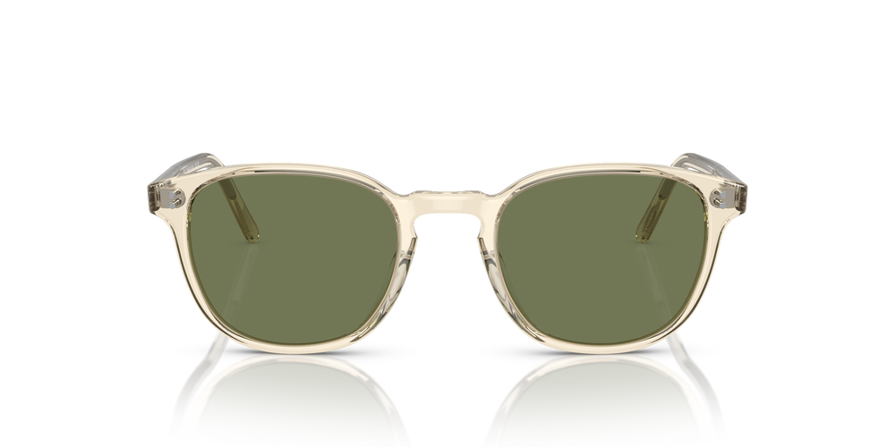 Oliver Peoples Fairmont Sun with Buff frame and Green lenses
