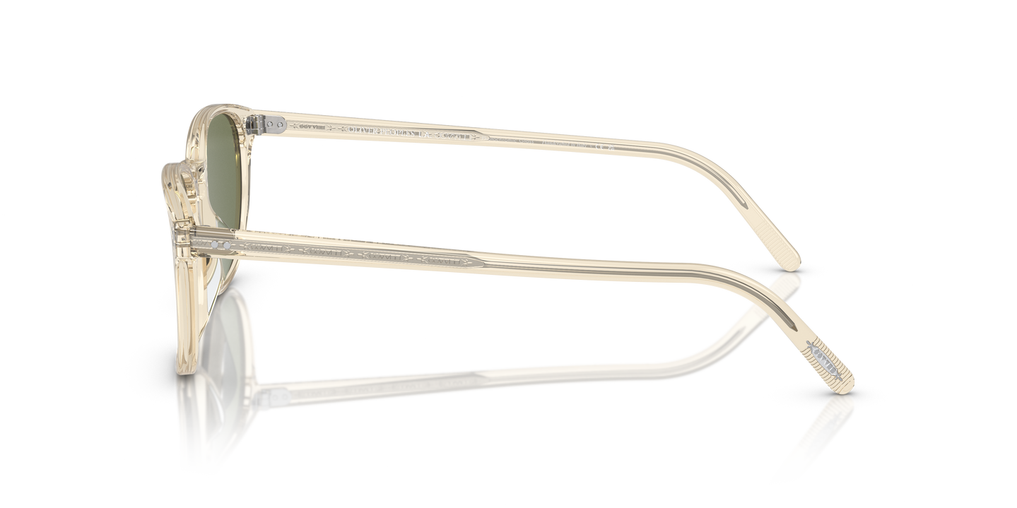 Oliver Peoples Fairmont Sun with Buff frame and Green lenses