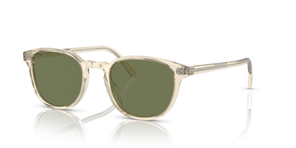 Oliver Peoples Fairmont Sun with Buff frame and Green lenses