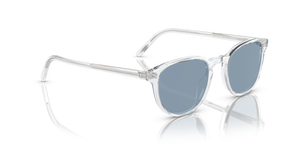 Oliver Peoples Fairmont Sun with Crystal frame and Blue lenses - Image 3