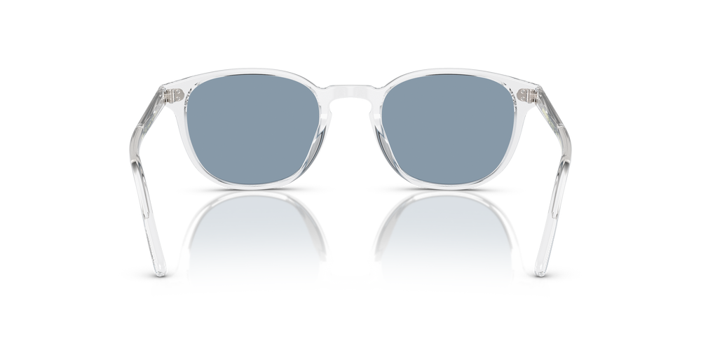Oliver Peoples Fairmont Sun with Crystal frame and Blue lenses - Image 5