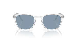 Oliver Peoples Fairmont Sun with Crystal frame and Blue lenses - Image 2