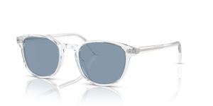 Oliver Peoples Fairmont Sun with Crystal frame and Azure Mirror