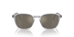 Oliver Peoples Fairmont Sun avec une monture Workman Gris et des verres Or - L'image 2