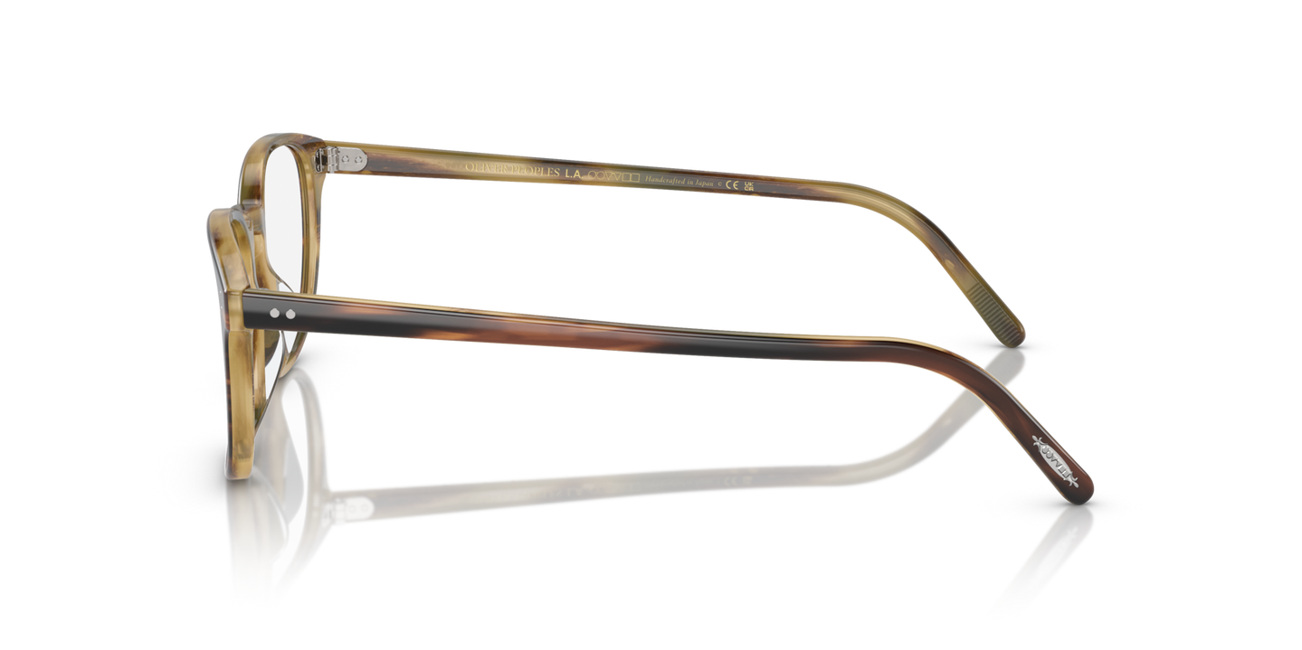 Oliver Peoples Fairmont avec monture Amaretto-Rayé Miel - Image Charnière