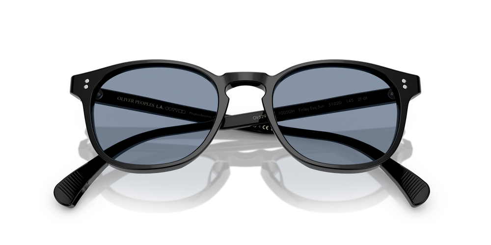 Oliver Peoples Finley Esq. Sun with Black frame and Blue lenses - Image 6