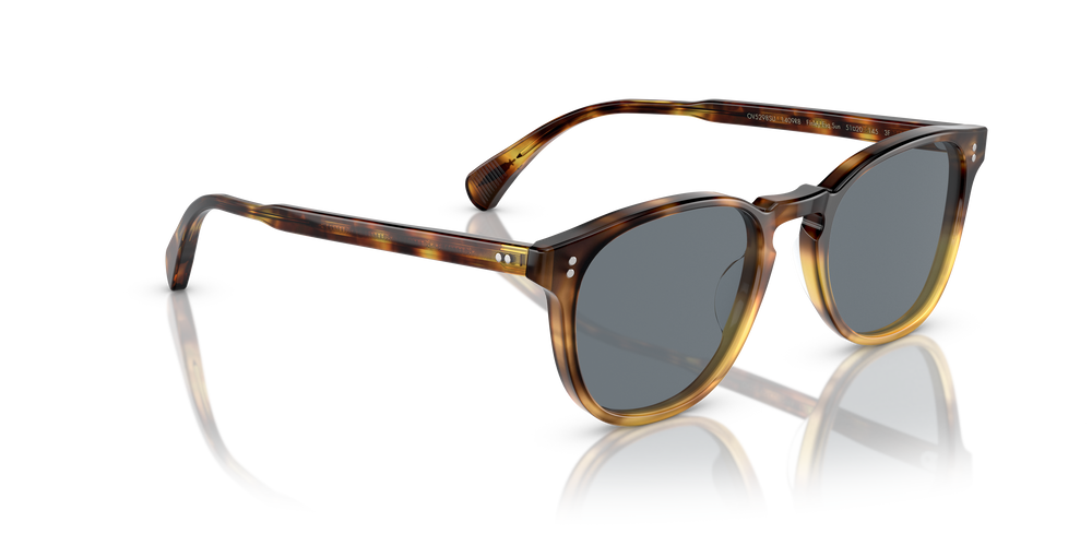 Sie Oliver Peoples Finley Esq. Sun mit Vintage Brown Tortoise Gradient Gestell und Blau Gläsern - Das Bild 3