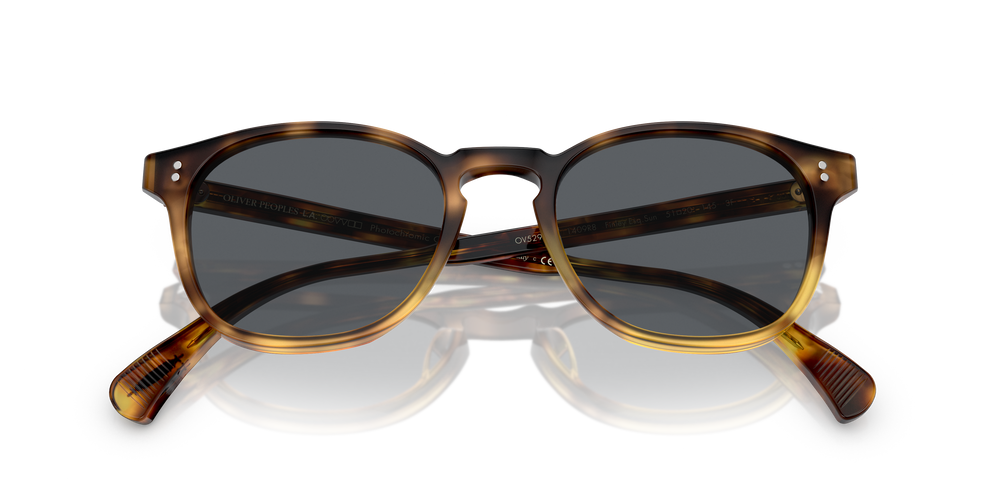 Oliver Peoples Finley Esq. Sun con montatura Marrone Vintage Sfumato Tartarugato e lenti  Blu - L'immagine 7