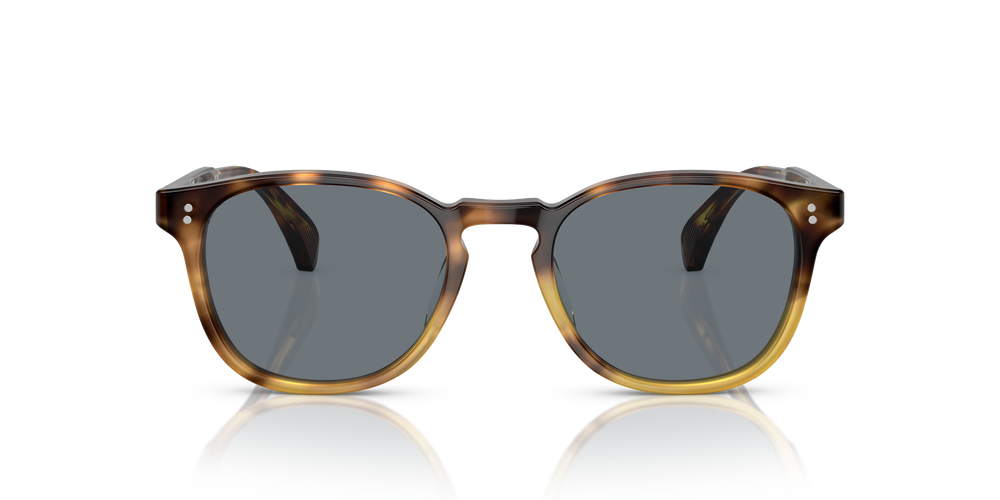 Sie Oliver Peoples Finley Esq. Sun mit Vintage Brown Tortoise Gradient Gestell und Blau Gläsern - Das Bild 2