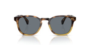 Sie Oliver Peoples Finley Esq. Sun mit Vintage Brown Tortoise Gradient Gestell und Blau Gläsern - Das Bild 2