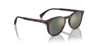 Oliver Peoples Finley Esq. Sun with Semi Matte Sable Tortoise frame and Green lenses - Image 3