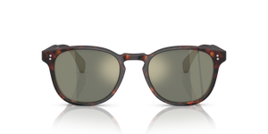 Oliver Peoples Finley Esq. Sun with Semi Matte Sable Tortoise frame and Green lenses - Image 2