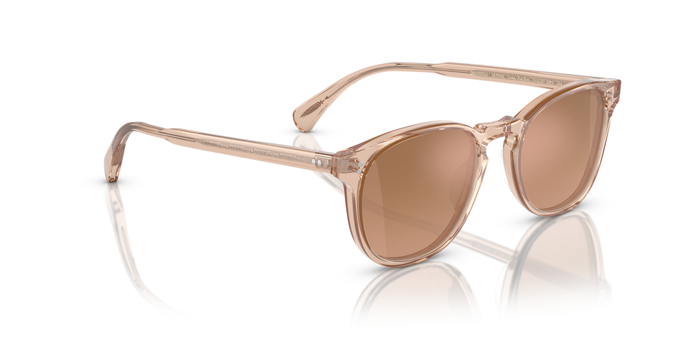 Oliver Peoples Finley Esq. Sun avec une monture Blush et des verres Brun - L'image 3