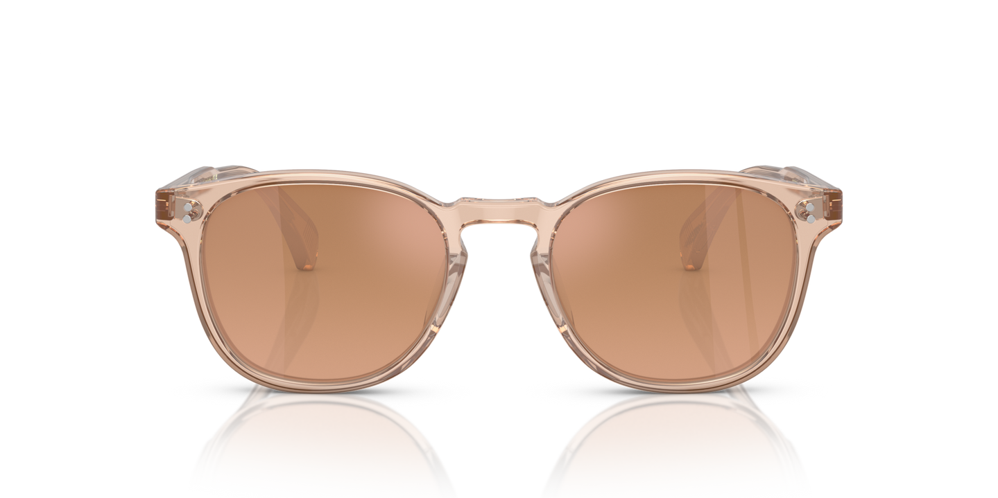Oliver Peoples Finley Esq. Sun with Blush frame and Brown lenses - Image Lenses