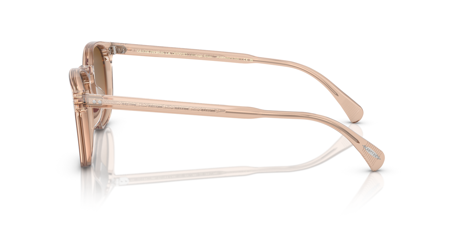 Oliver Peoples Finley Esq. Sun with Blush frame and Brown lenses - Image Hinge