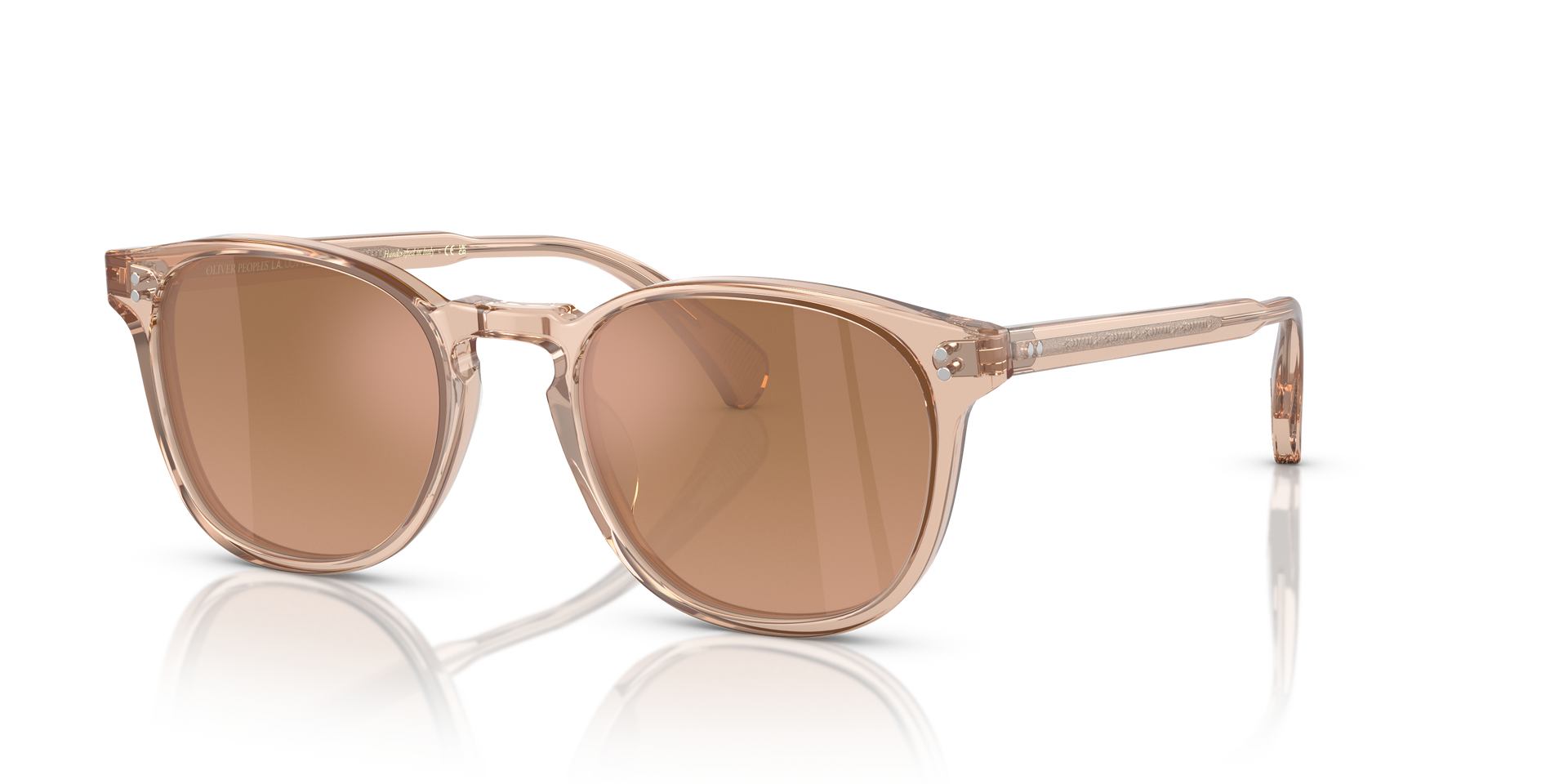 Oliver Peoples Finley Esq. Sun with Blush frame and Light Brown