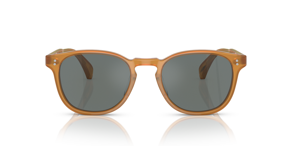 Oliver Peoples Finley Esq. Sun with Amber frame and Regal Blue