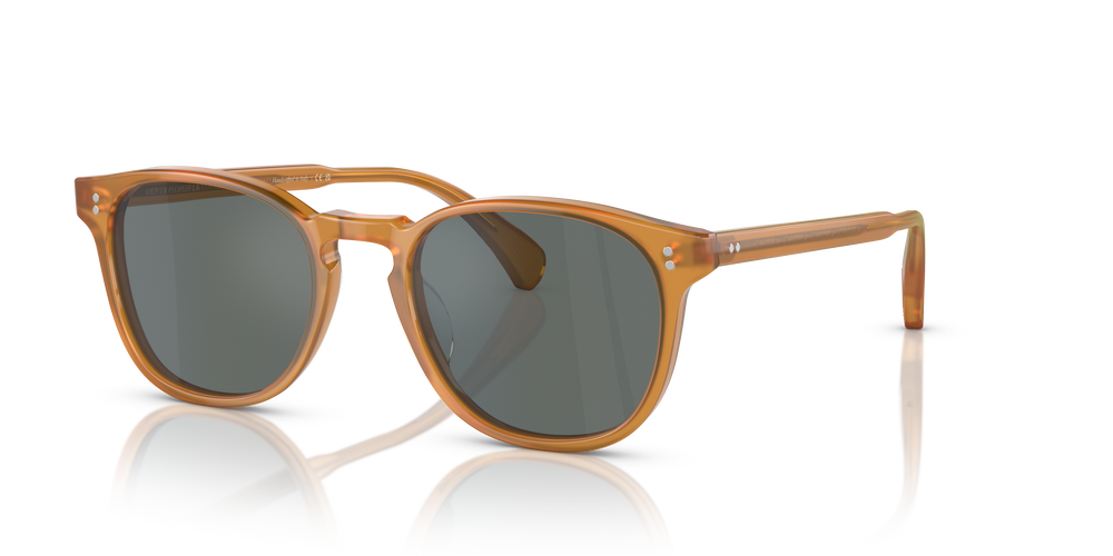 Oliver Peoples Finley Esq. Sun with Amber frame and Regal Blue