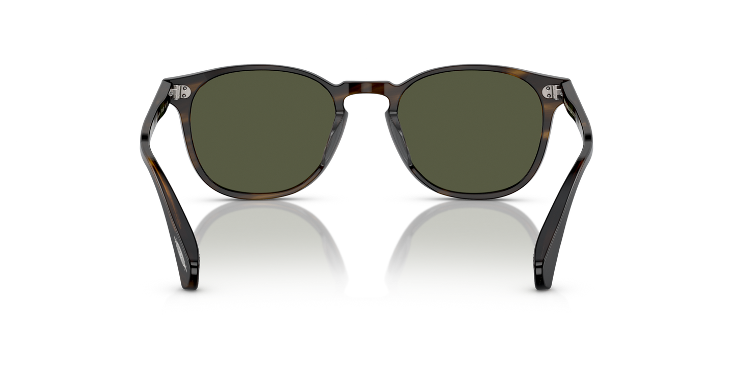 Oliver Peoples Finley Esq. Sun with Bark frame and Green lenses - Image Nosepads