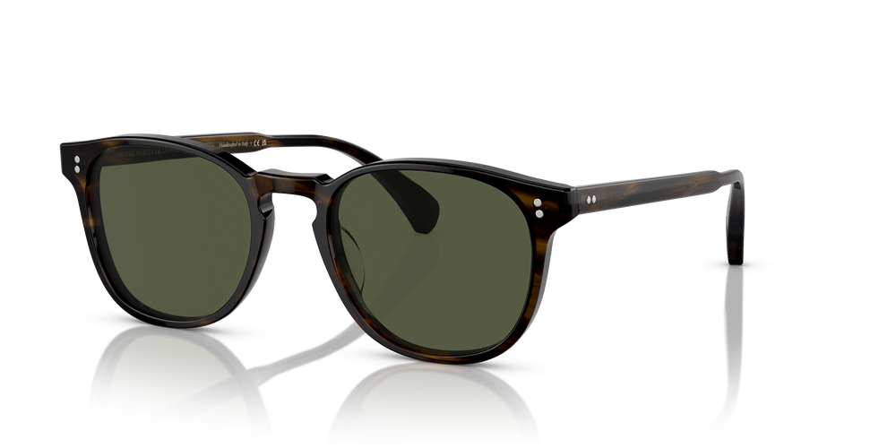 Oliver Peoples Finley Esq. Sun with Amber frame and Regal Blue
