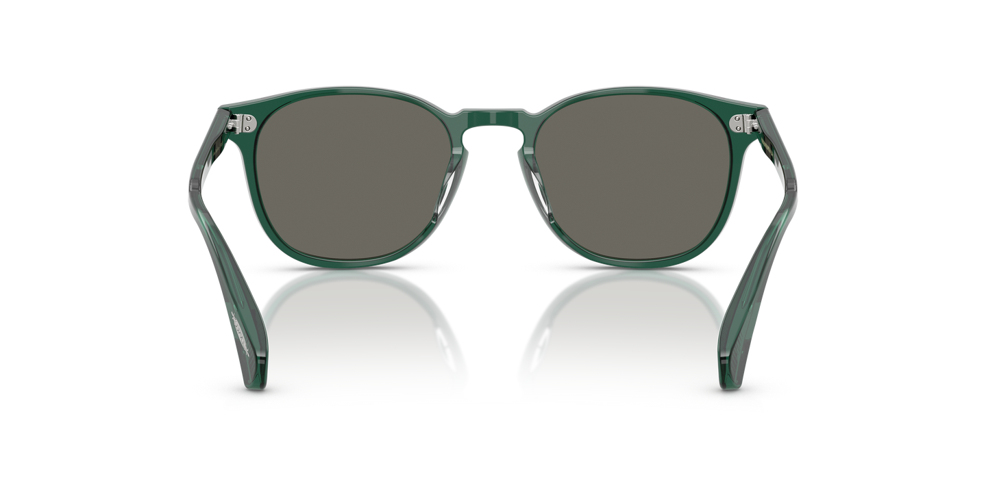 Oliver Peoples Finley Esq. Sun の Translucent Dark Teal フレームと