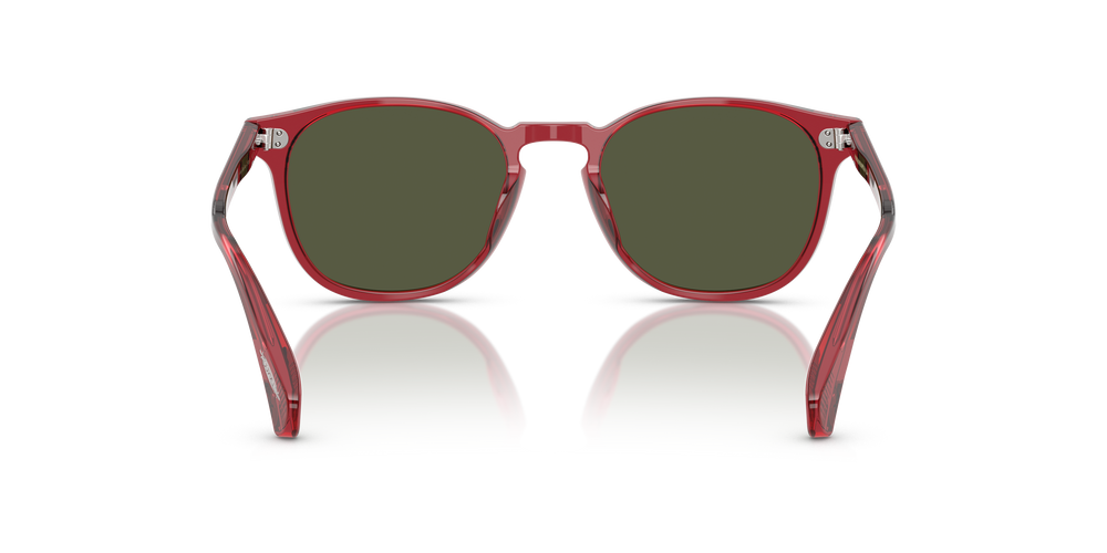 Oliver Peoples Finley Esq. Sun con montatura Translucent Rust e lenti  Verde - L'immagine 5