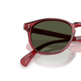 Oliver Peoples Finley Esq. Sun with Translucent Rust frame and Green lenses - Variant