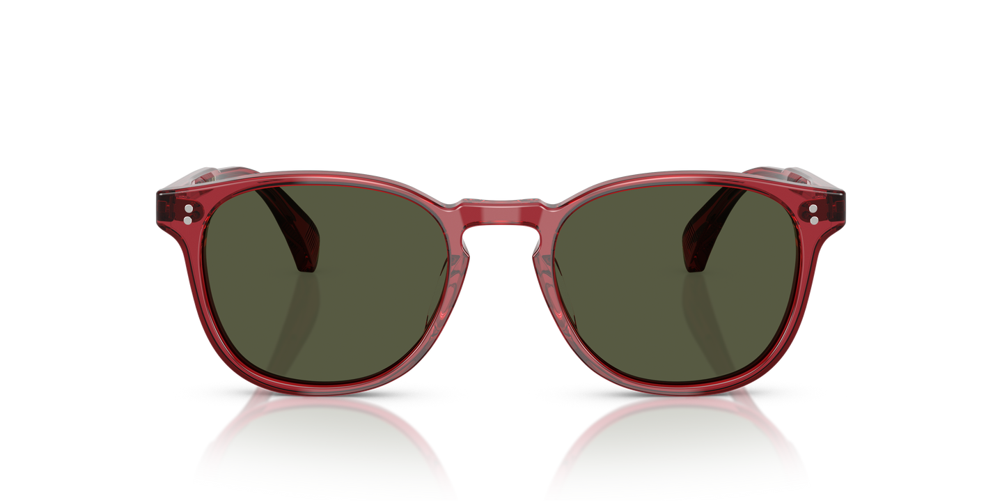 Oliver Peoples Finley Esq. Sun con montura Óxido traslúcido y lentes Verde - Imagen Lentes