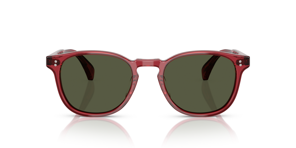 Sie Oliver Peoples Finley Esq. Sun mit Translucent Rust Gestell und Grün Gläsern - bild 2