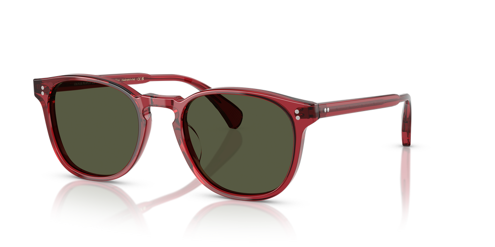 Oliver Peoples Finley Esq. Sun with Translucent Rust frame and Green lenses - Image 1