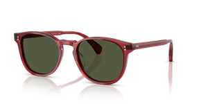 Oliver Peoples Finley Esq. Sun with Translucent Rust frame and Green lenses - Image 1