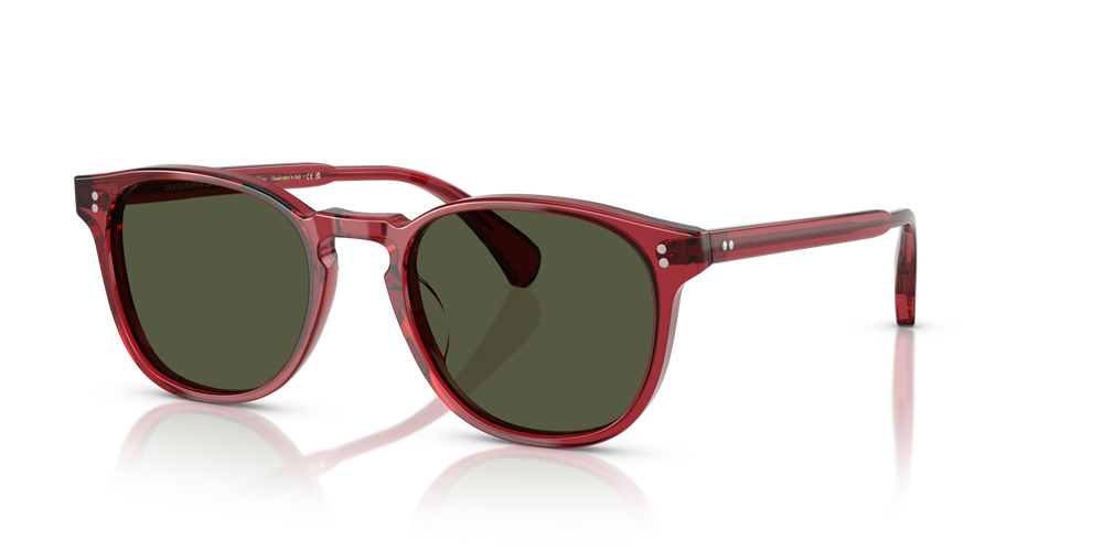 Oliver Peoples Finley Esq. Sun avec une monture Rouille translucide et des verres Vert - image 8