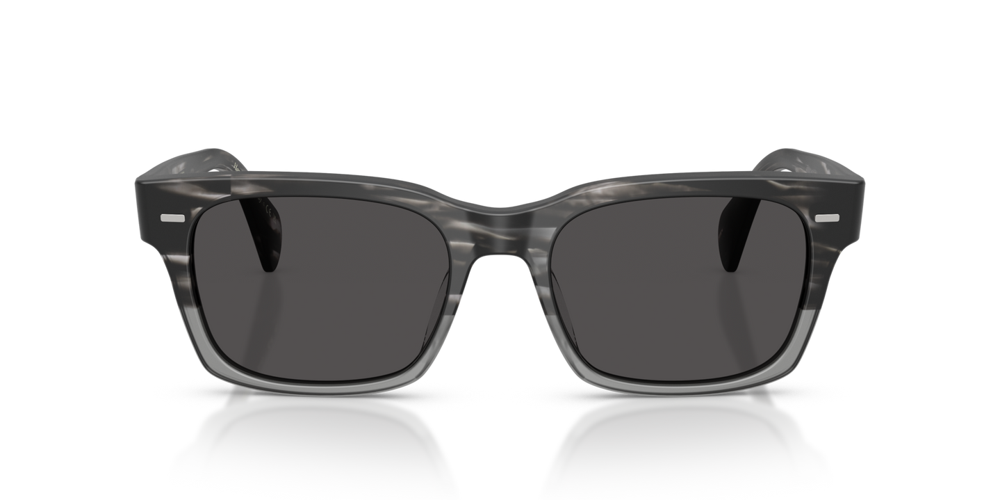 Oliver Peoples Ryce Sun with Semi-Matte Storm frame and Grey lenses - Image Plaque
