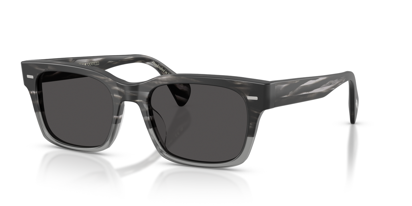Oliver Peoples Ryce Sun with Semi-Matte Storm frame and Grey lenses - Image Custom Corewire Filigree