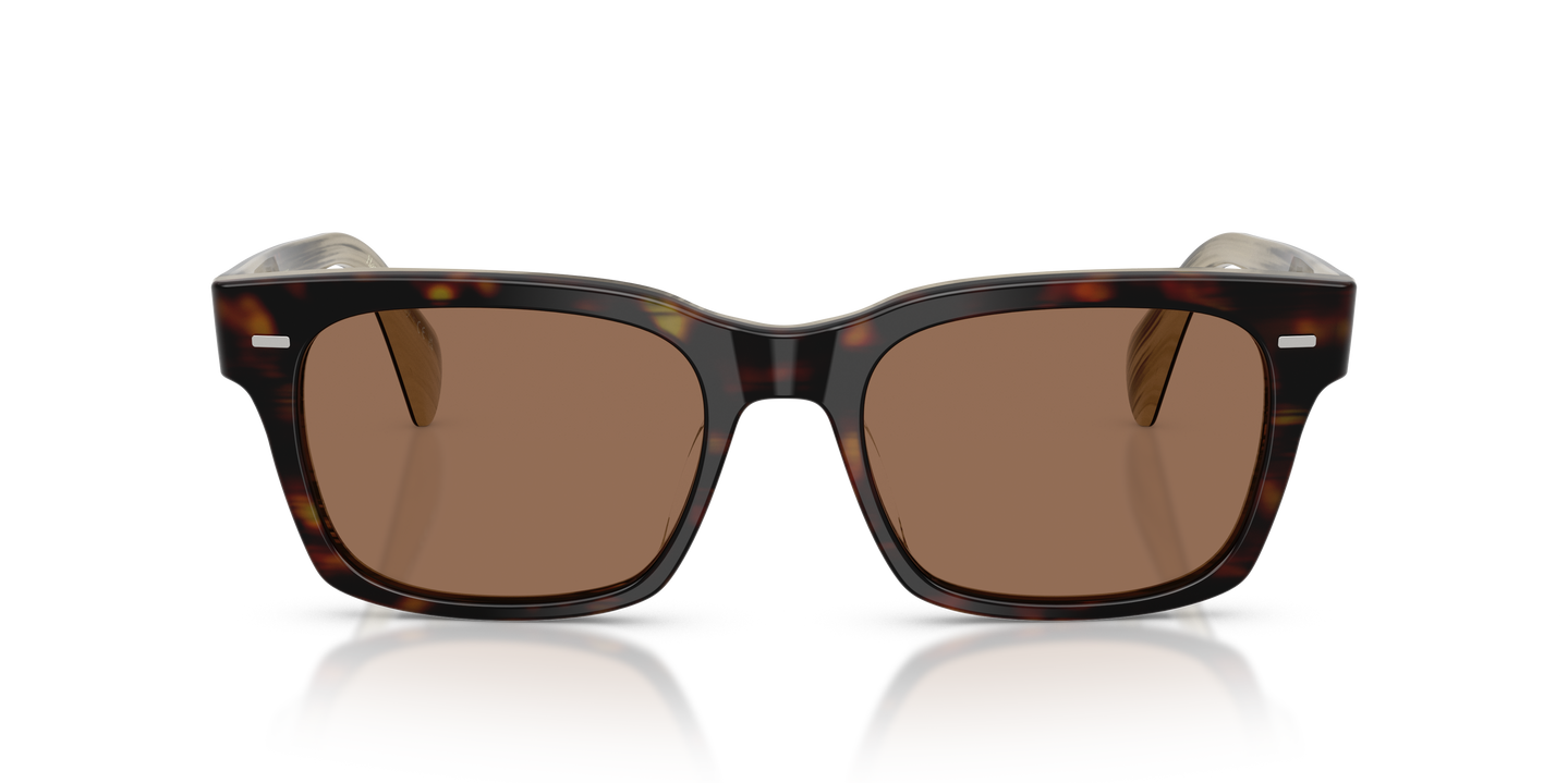 Oliver Peoples Ryce Sun with 362/Horn frame and Brown lenses - Image Plaque