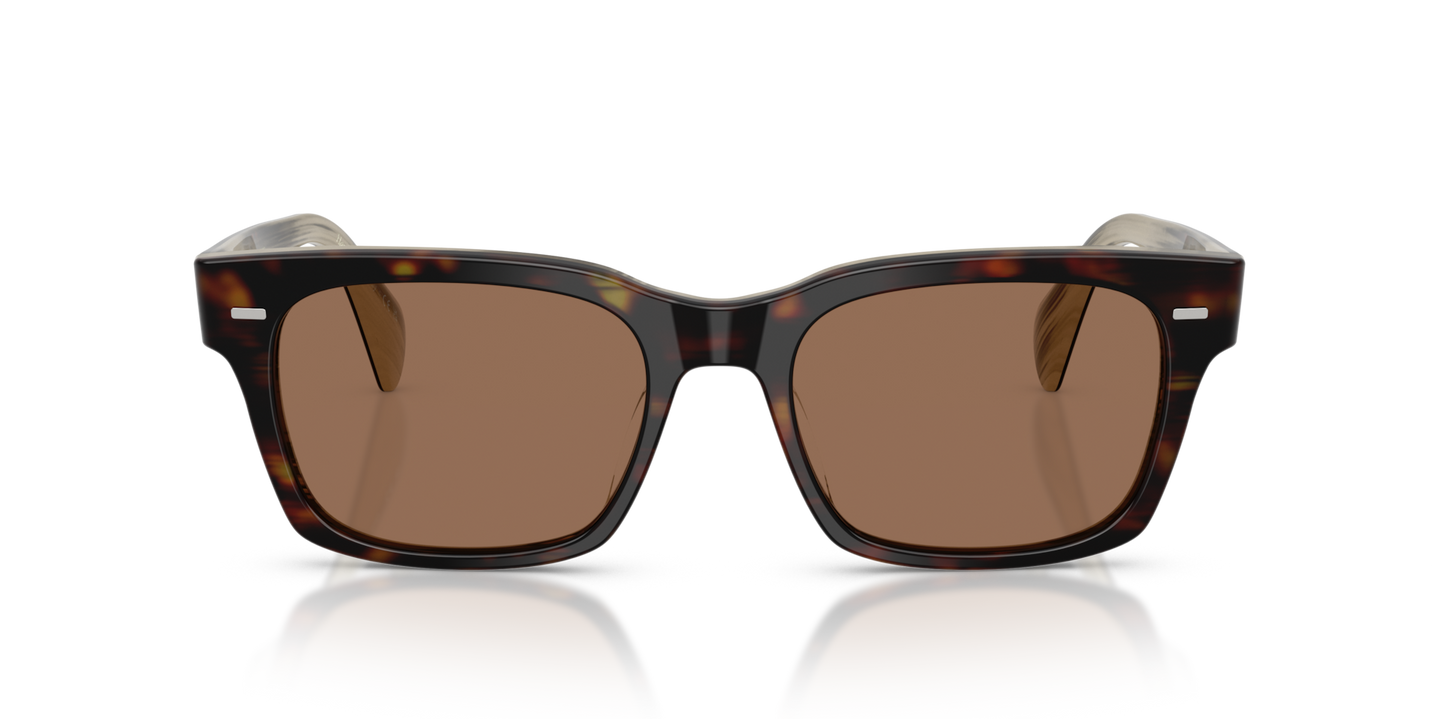 Oliver Peoples Ryce Sun with 362/Horn frame and Brown lenses - Image Plaque