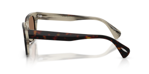 Oliver Peoples Ryce Sun avec une monture 362/Corne et des verres Brun - L'image 4