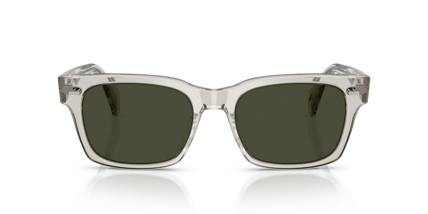 Oliver Peoples Ryce Sun with Black Diamond frame and Green lenses - Image Plaque